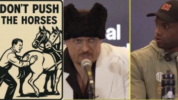 Usyk zitiert eine ukrainische Redewendung auf Englisch – „Don’t push the horses“ wird weltweit missverstanden und zum Meme. REnewz erklärt den Ursprung.