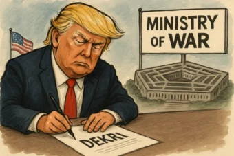 Donald Trump benennt das US-Verteidigungsministerium wieder in Kriegsministerium um. Kurz darauf änderte Pete Hegseth sein Profil in „Secretary of War“.