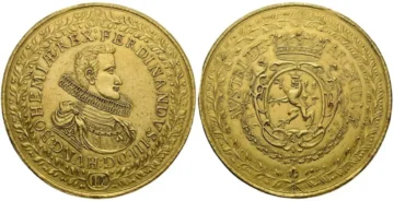 Die 100 Dukaten Ferdinand III., die wahrscheinlich teuerste Goldm&uuml;nze der Geschichte, wird in Z&uuml;rich versteigert. Das 348,5 Gramm schwere Unikat war Teil einer 50 Jahre lang versteckten Sammlung.