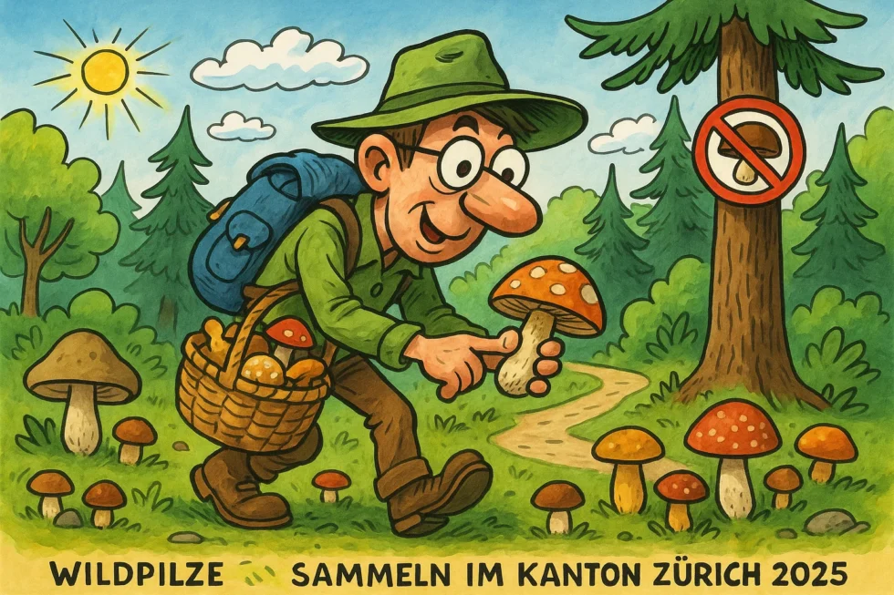 Wildpilze sammeln im Kanton Zürich 2025 – beste Fundorte, Saisonzeiten, Regeln und Tipps