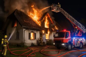 Brand in Wichtrach BE: Sieben Verletzte, darunter eine Schwerverletzte, die aus einem Fenster sprang. Feuerwehr löschte vier Stunden. Haus unbewohnbar. Ursache wird ermittelt.