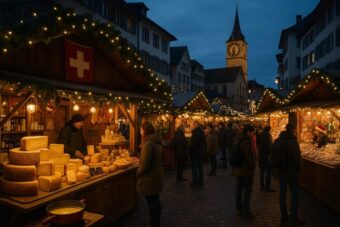 Zürcher Weihnachtsmarkt 2025: Alle Termine, Preise und Tipps. Entdecken Sie Raclette, Glühwein-Preise und den Singenden Weihnachtsbaum in Zürich.
