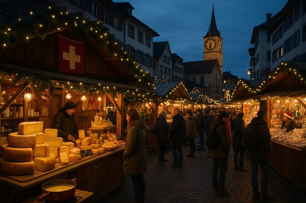 Zürcher Weihnachtsmarkt 2025: Alle Termine, Preise und Tipps. Entdecken Sie Raclette, Glühwein-Preise und den Singenden Weihnachtsbaum in Zürich.