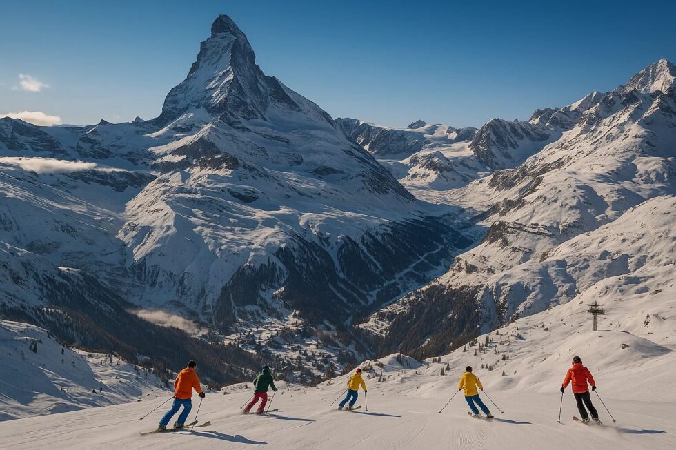 Die Top 5 Skigebiete Schweiz 2025: Zermatt, Verbier, Davos Klosters. Über 360 Pistenkilometer, Gletscher und Preise. Finden Sie Ihr perfektes Skierlebnis.