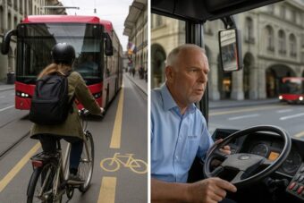 Busfahrer von Bernmobil hupte Radfahrerin an Bollwerk an. Pro Velo Bern kritisiert geteilte Spur für Velos und Busse wegen Konfliktpotenzials. Bernmobil verteidigt Konzept.