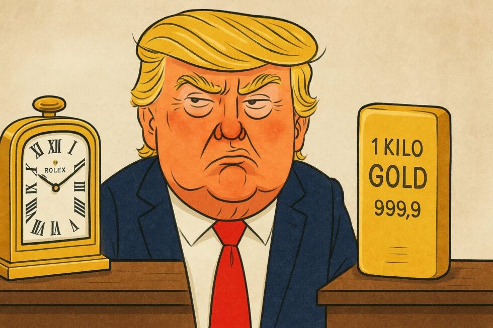 Die Schweiz nutzte eine Rolex-Tischuhr und einen 1-kg-Goldbarren ($130.000), um US-Zölle unter Trump zu senken. Die Geschenke gingen an seine Bibliothek.