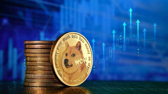 Dogecoin (DOGE) stieg um 31% auf 0,179 $ und bricht den Abwärtstrend. Marktvolumen bei 7,28 Mrd.$. $0,186 Widerstand ist nun der nächste Test.