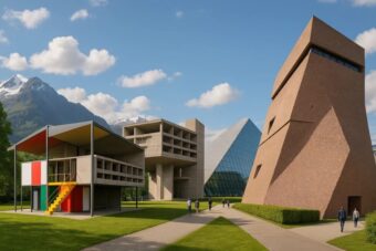 Architektonischer Tourismus Schweiz: Entdecken Sie minimalistische Architektur und UNESCO-Bauwerke von Le Corbusier in La Chaux-de-Fonds, Basel, Zürich.
