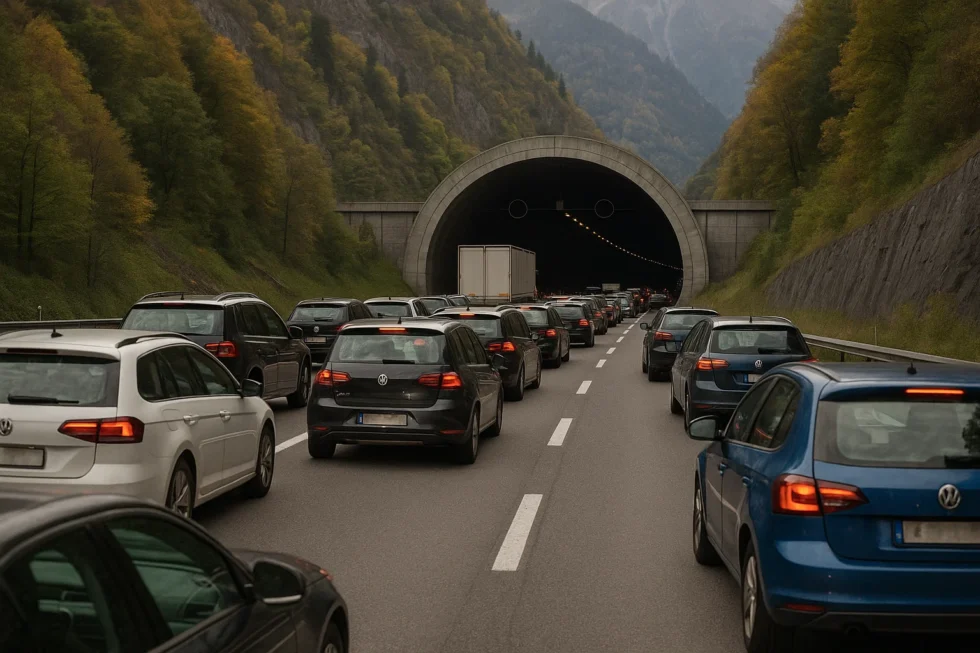 Aktuelle Stau-Lage am Gotthard-Tunnel am 1. November 2025. Warum es immer wieder zum Stillstand kommt, welche Alternativen es gibt und wann Sie am besten fahren sollten.