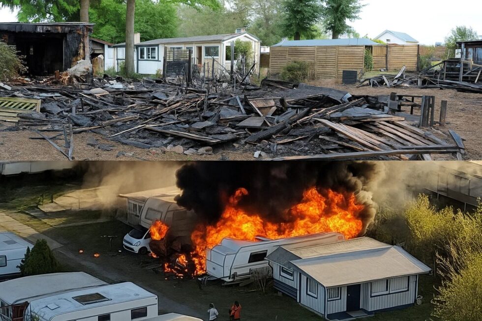 Auf dem Campingplatz Simplonblick in Raron VS brach in der Nacht zum Sonntag ein Großbrand aus. Es kam zu starker Rauchentwicklung und Knallgeräuschen. Die Feuerwehr hatte das Feuer gegen 1.30 Uhr unter Kontrolle.