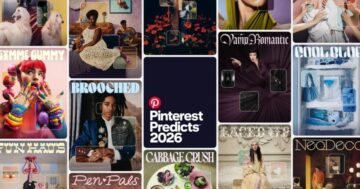 Pinterest Predicts 2026: 21 globale Trends für Mode, Beauty (Glitch Glam), Interieur (Neo Deco) und Lifestyle. Analysierte Suchdaten zeigen Cool Blue und Gothic.