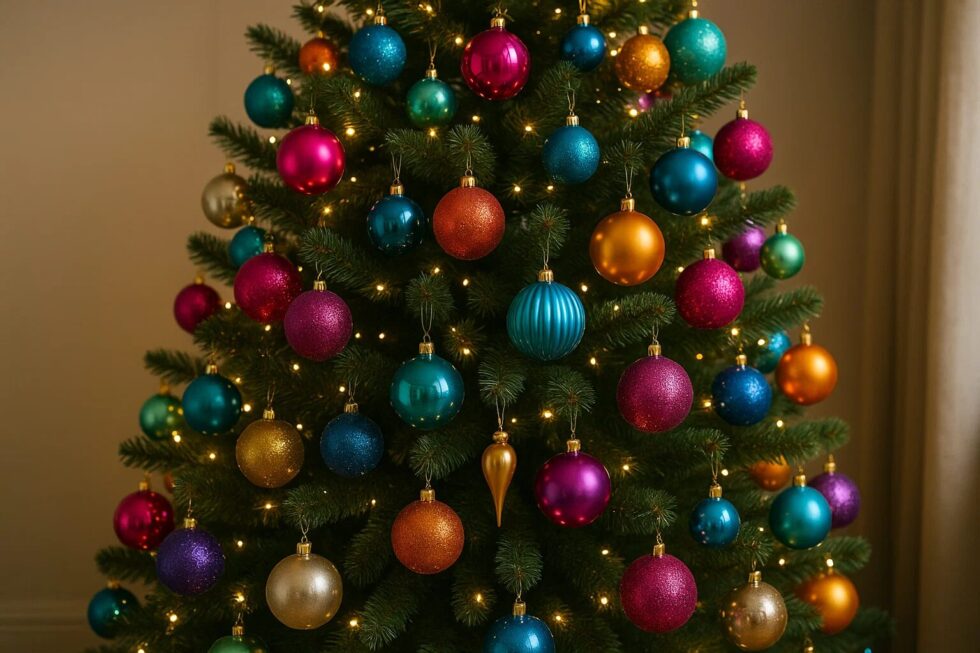 Welche Farben sind bei Christbaumkugeln 2025–2026 im Trend? Sieben Farbschemata, Feuerpferd-Symbolik, Deko-Tipps und Preise für die Schweiz.