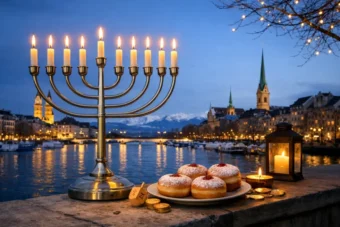 Chanukka endet am 22. Dezember 2025 nach Sonnenuntergang. &Uuml;berblick zu &ouml;ffentlichen Chanukka-Veranstaltungen in Z&uuml;rich, Basel, Genf und Bern sowie eine Schritt-f&uuml;r-Schritt-Erkl&auml;rung, wie Chanukka traditionell zu Hause begangen wird.
