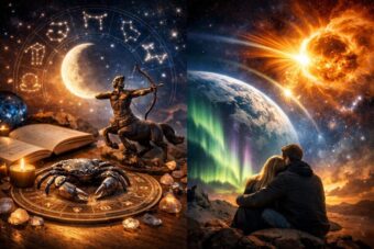 Horoskop heute 3. Januar 2026 f&uuml;r Krebs und Sch&uuml;tze. Erfahren Sie alles &uuml;ber Liebe, Gesundheit und die Auswirkungen von Sonnenst&uuml;rmen auf Ihr Sternzeichen aktuell.