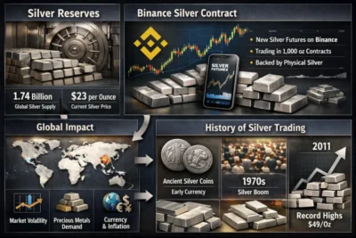 Binance startet XAGUSDT Silber-Perpetual-Kontrakt f&uuml;r Schweizer Anleger, erm&ouml;glicht 24/7 Handel mit Silber und Hebel bis 50x.