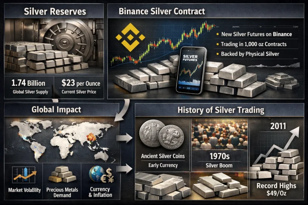 Binance startet XAGUSDT Silber-Perpetual-Kontrakt für Schweizer Anleger, ermöglicht 24/7 Handel mit Silber und Hebel bis 50x.