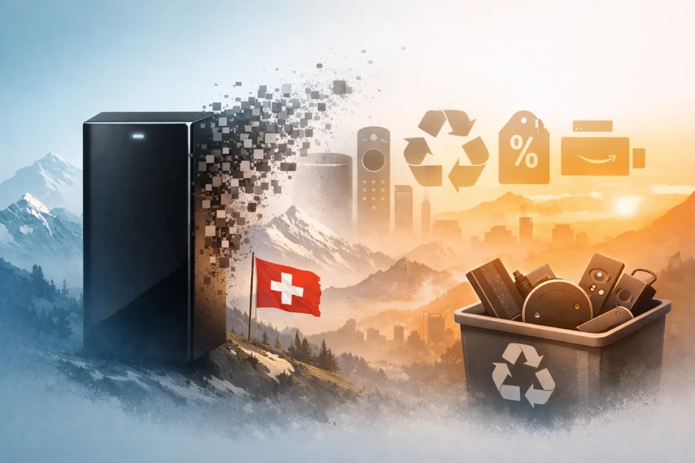 Fire TV Blaster discontinue bestätigt: Amazon deaktiviert das Gerät per Software-Update am 31. Januar 2026. Schweizer Nutzer erhalten Rabatte, Alternativen und kostenlose Recyclingoptionen.