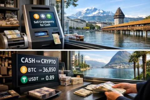 Wo man 2026 in Luzern und Lugano Kryptow&auml;hrungen legal gegen Bargeld verkaufen kann, welche Regeln gelten und worauf Privatpersonen achten m&uuml;ssen.