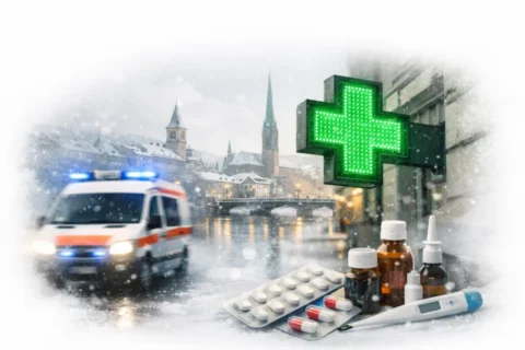 Welche Notfallapotheke ist heute in Z&uuml;rich ge&ouml;ffnet? &Uuml;bersicht der Notfalldienst‑Apotheken, Hotlines und praktische Infos f&uuml;r Januar bis Februar.
