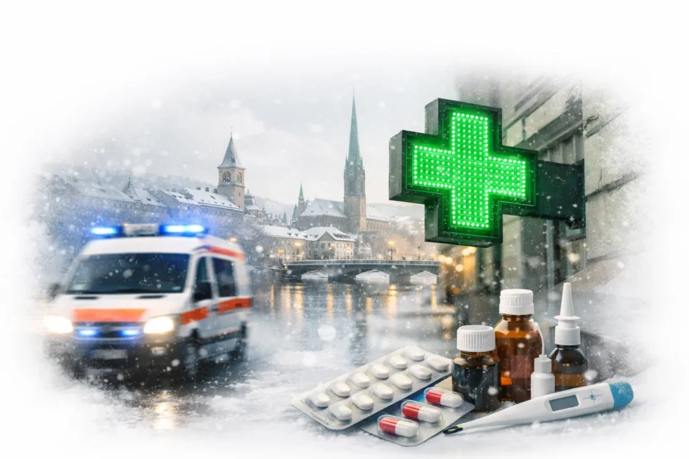 Welche Notfallapotheke ist heute in Zürich geöffnet? Übersicht der Notfalldienst‑Apotheken, Hotlines und praktische Infos für Januar bis Februar.