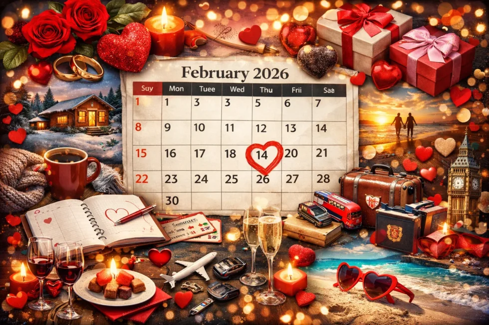 Der Februar-Kalender 2026 in der Schweiz verbindet Romantik mit Planung: Die Valentinswoche erstreckt sich über zwei Wochenenden. Alle bestätigten Daten, Wochentage und praktische Ideen für Essen, Kurzreisen und entspannte Feiern.