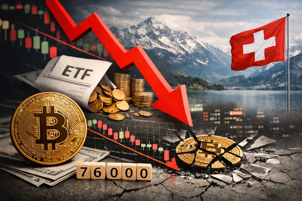 Der Bitcoin-Kurs ist unter 76.000 Dollar gefallen und liegt rund 40 Prozent unter dem Rekordhoch von November 2025. Die Analyse der Redaktion Renewz erklärt Marktstruktur, Liquidität, ETFs und die Bedeutung für Investoren in der Schweiz.