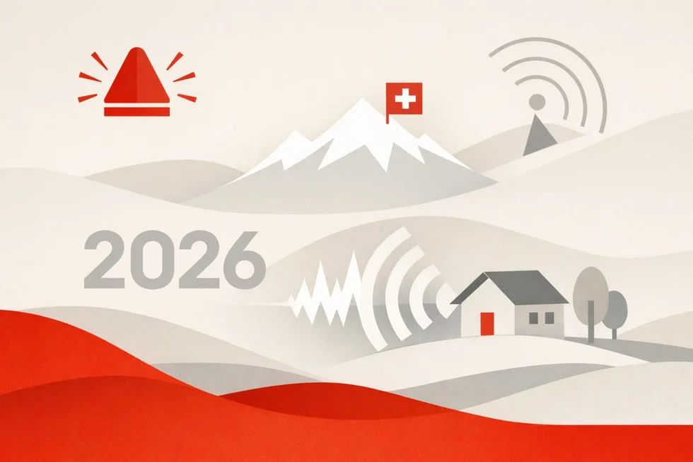 Test alarme suisse 2026: Am 4. Februar ert&ouml;nen ab 13:30 Uhr rund 5.000 Sirenen in der ganzen Schweiz. Was getestet wird, wie die Signale klingen und warum keine Aktion n&ouml;tig ist.