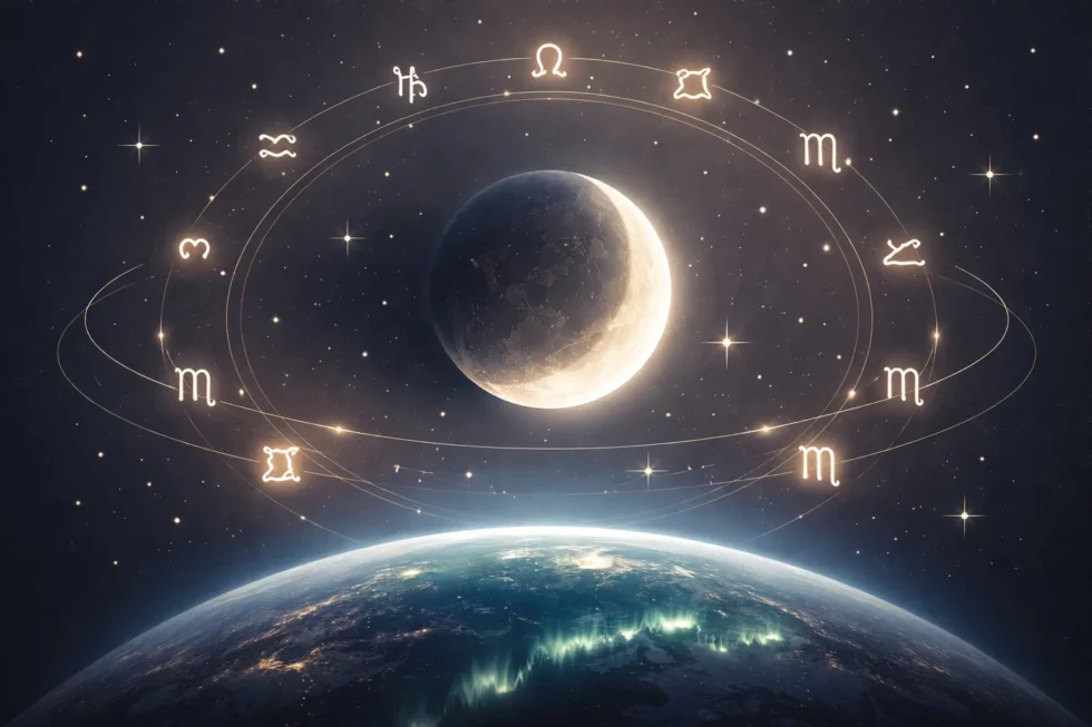 Horoskop heute, 18. Februar: keine starke Magnetsturm-Lage, Mond kurz nach Neumond, Hinweise zu Haarschnitt und Tagesdynamik.