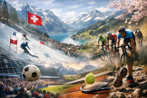 Entdecken Sie die Top Sportevents Schweiz 2026 im Fr&uuml;hling! Alle Infos zu Ski-Weltcup, Radsport-Klassikern und Stadtl&auml;ufen. Termine, Tickets & Expertentipps f&uuml;r Fans.