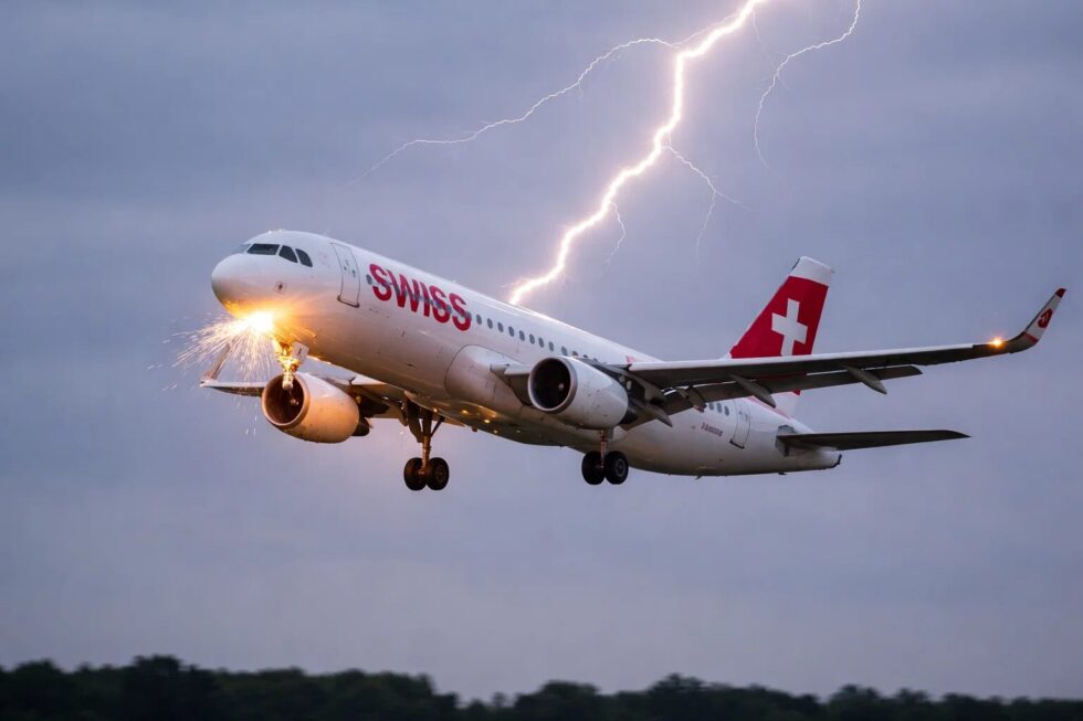 Ein Airbus der Swiss ist am Donnerstagabend kurz nach dem Start in Zürich von einem Blitz getroffen worden. 167 Personen an Bord der LX340 landeten sicher in Zürich.