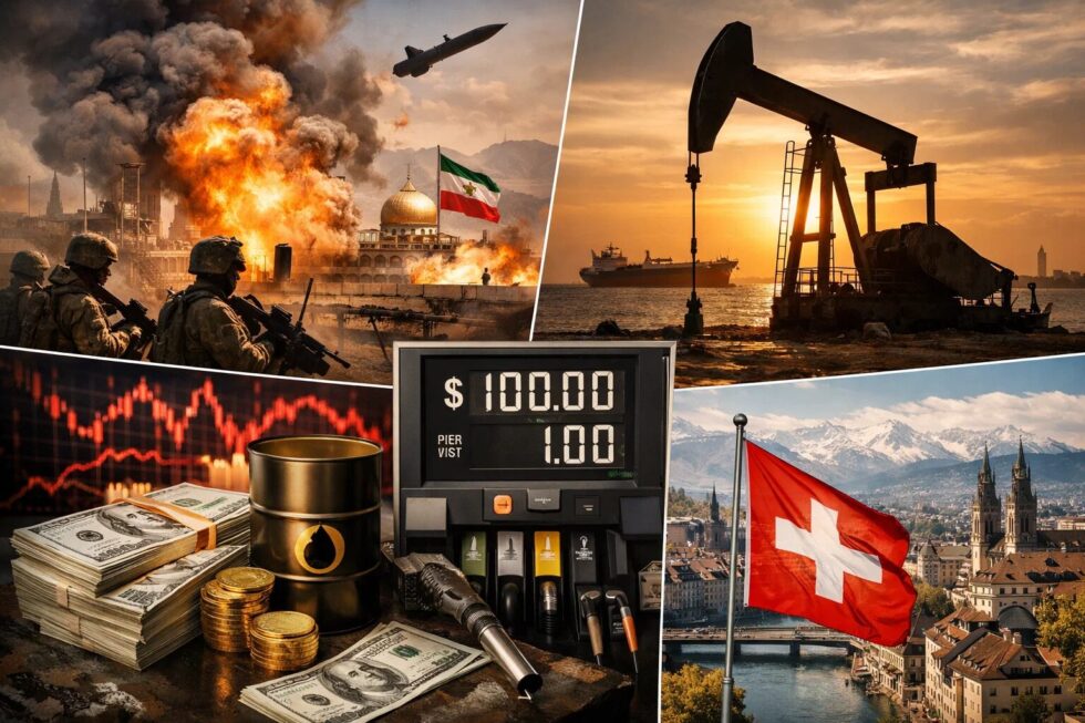 Ein Ölpreis von 100 Dollar droht durch den Iran-Konflikt. Erfahren Sie mehr über die Folgen für die Schweizer Wirtschaft, Inflation und das Wachstum laut Experten.