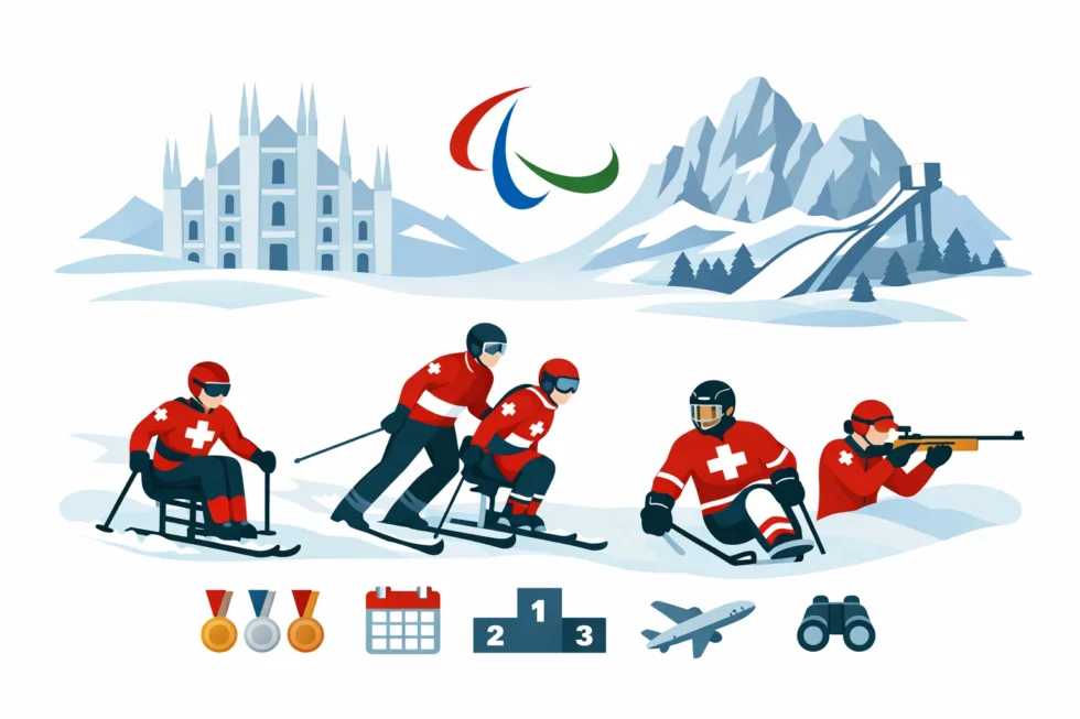 Paralympische Winterspiele 2026 in Milano Cortina starten mit rund 600 Athleten aus etwa 50 Nationen. Die Schweiz reist mit neun Sportlern an und setzt im Para-Ski-Alpin sowie Snowboard auf Medaillen.