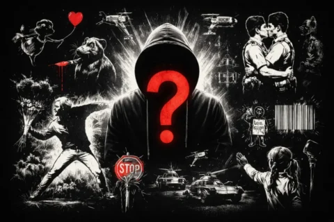 Ist Banksy Robin Gunningham? Was &uuml;ber seine Identit&auml;t, David Jones, den Kunstmarkt und die Bedeutung f&uuml;r die Schweiz jetzt bekannt ist &ndash; mit Fakten zu Werken, Auktionen und Mythos.