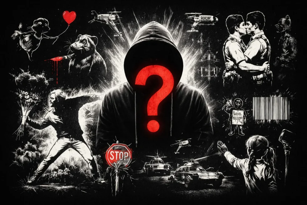 Ist Banksy Robin Gunningham? Was &uuml;ber seine Identit&auml;t, David Jones, den Kunstmarkt und die Bedeutung f&uuml;r die Schweiz jetzt bekannt ist &ndash; mit Fakten zu Werken, Auktionen und Mythos.