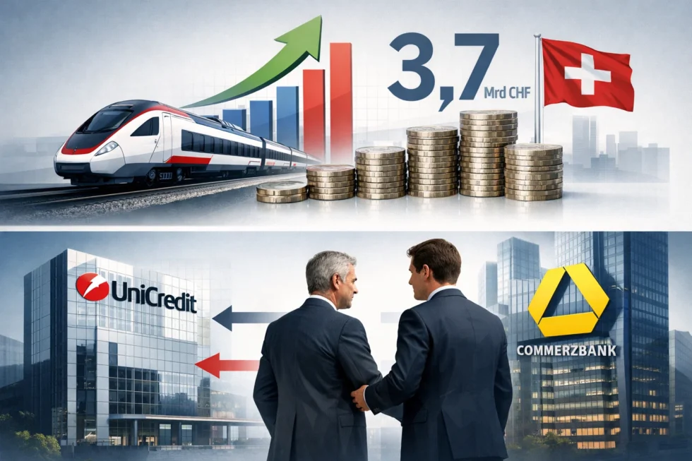 Warum steigt Stadler 2025 auf 3,7 Mrd CHF Umsatz (+13 %) und was plant Unicredit mit der Commerzbank? Zahlen, Hintergründe, Gewinn 160,1 Mio CHF und aktuelle Fakten kompakt erklärt