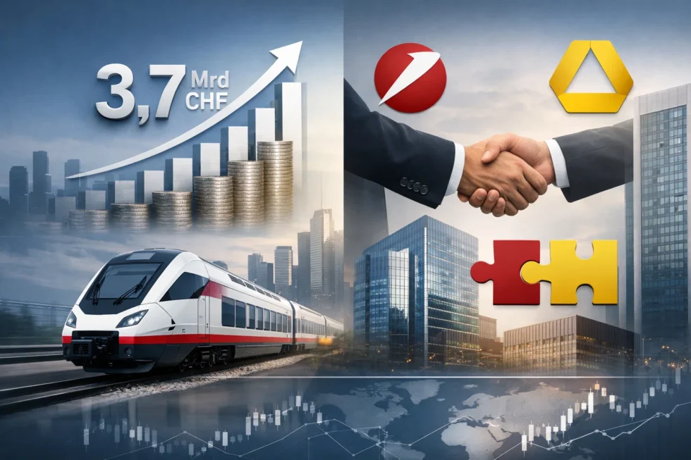 Stadler Umsatz 2025 erreicht 3,7 Mrd CHF (+13 %) bei 160,1 Mio Gewinn, während Unicredit Gespräche zur Commerzbank-Übernahme prüft – alle Zahlen und Fakten vom 18.03.2026