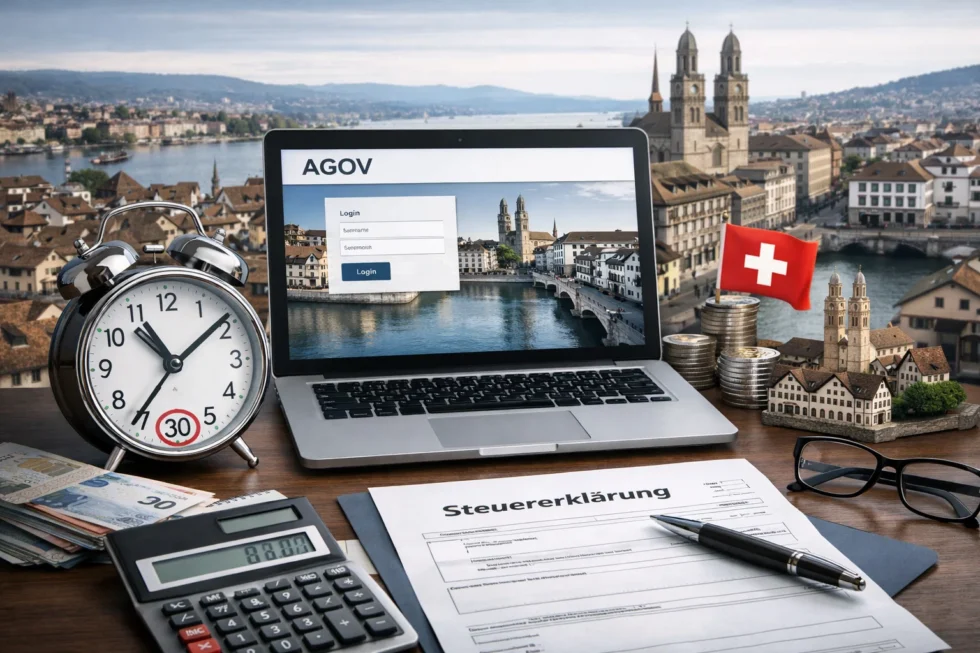 Fristerstreckung Zürich 2026: Antrag bis 31. März richtig stellen, Frist bis September sichern, Fehler vermeiden. So funktioniert Steuern Online Zürich und AGOV Login ohne Risiko.