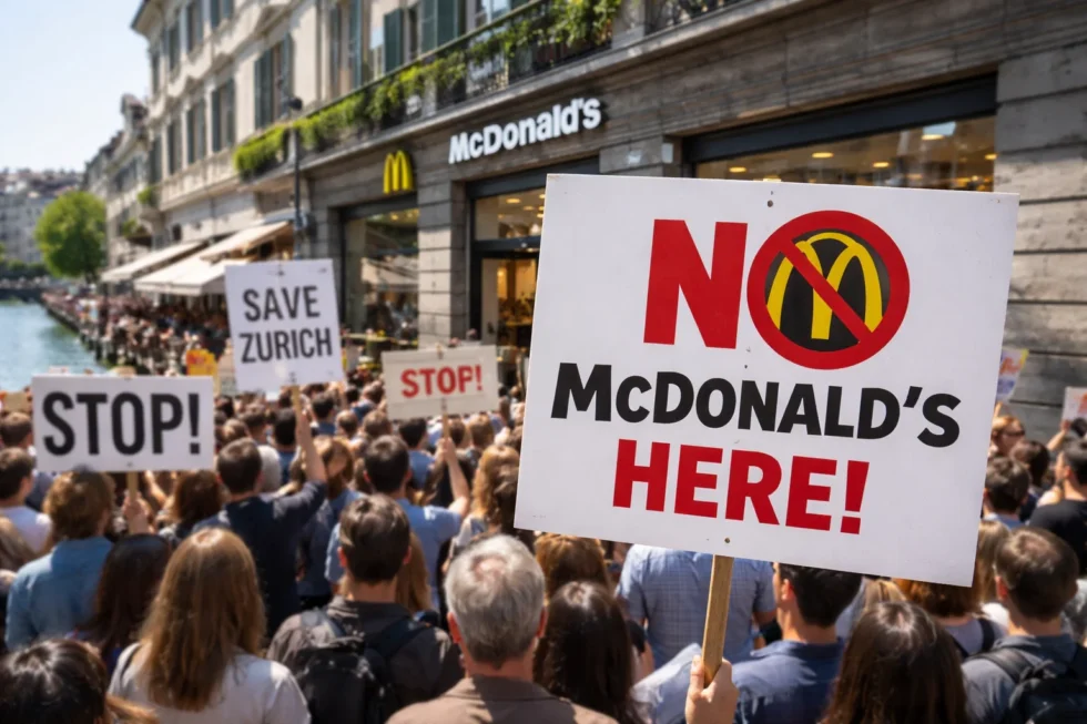 McDonald’s Zürich Limmatquai: Emma Thompson vs. Swiss Life