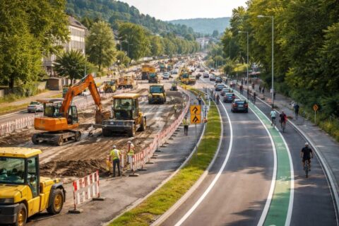 Alles zu den Bauarbeiten an der Z&uuml;rcher Talstra&szlig;e 2026: Zeitplan f&uuml;r CoolCity, neue Velowege, Einbahnregelung & Parkplatzabbau. Hier erfahren Sie, was Anwohner und Pendler wissen m&uuml;ssen