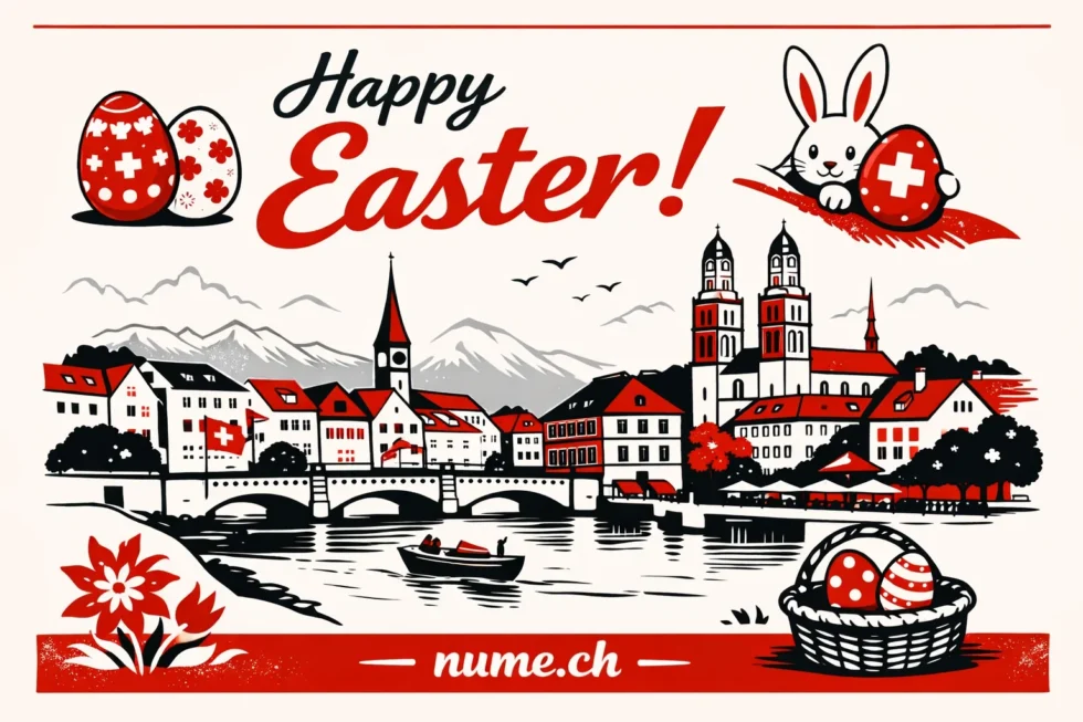 Ostergrüße Schweiz 2026: Texte auf 5 Sprachen (Deutsch, Französisch, Italienisch, Rätoromanisch, Englisch) mit Beispielen für Zürich und praktische Tipps für den Ostersonntag.