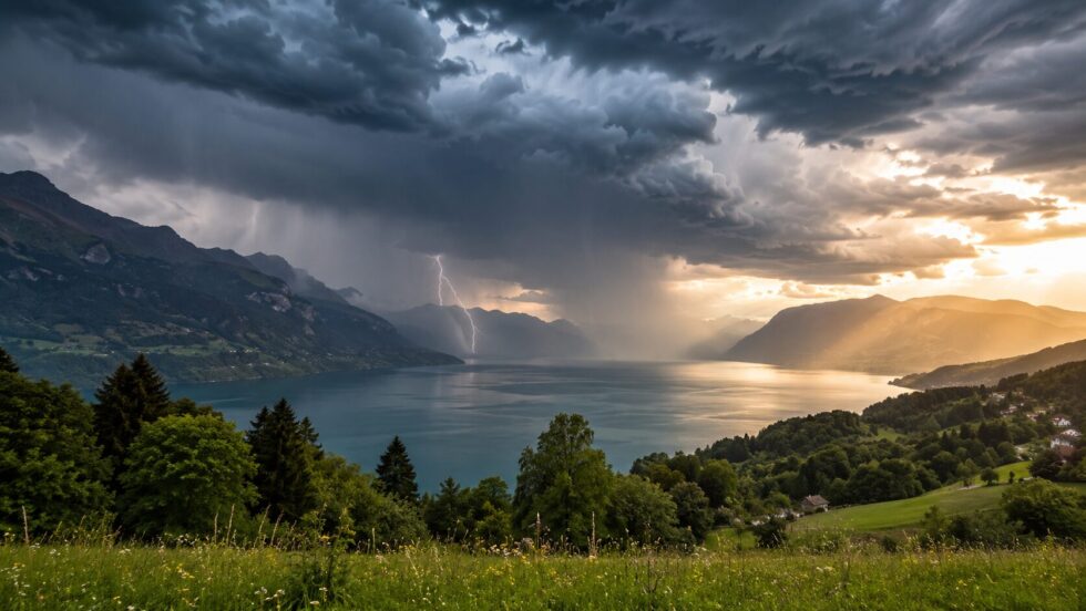 MeteoSchweiz erwartet im Juni 2026 eine wechselhafte Wetterlage mit Sommerhitze, Gewittern, Starkregen und kurzen Abkühlungen. Besonders betroffen bleiben Alpen, Jura und Mittelland.