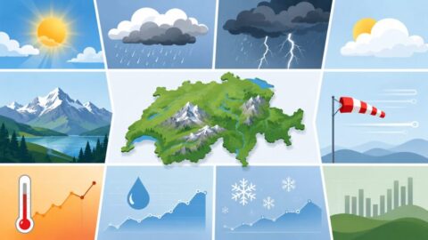 MeteoSchweiz erwartet im Juni 2026 eine wechselhafte Wetterlage mit Sommerhitze, Gewittern, Starkregen und kurzen Abkühlungen. Besonders betroffen bleiben Alpen, Jura und Mittelland.