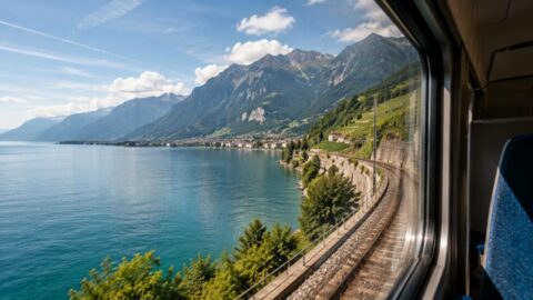 Genfersee im Mai 2026 entdecken: Die sch&ouml;nsten Orte zwischen Genf, Lausanne und Montreux mit Zug, Weinbergen, Riviera, Schiffen und Panorama-Routen entlang des Lac L&eacute;man.