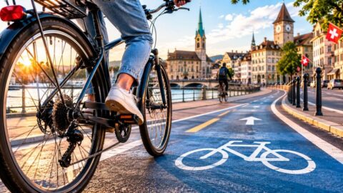 Velofahren Z&uuml;rich Genf Bern: Alle Regeln, sichere Routen, Bu&szlig;gelder und Verkehrsregeln 2026. Wo Radfahrer fahren d&uuml;rfen, typische Strafen und praktische Tipps f&uuml;r die Schweiz.