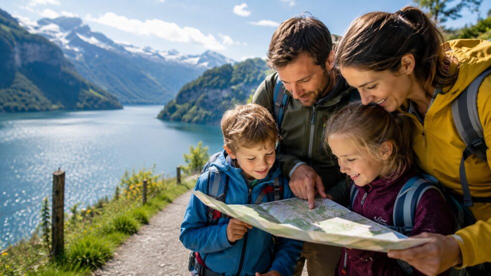 Schweiz mit Kindern am Sonntag: günstige Ausflüge ab Zürich, Genf und Bern mit Bahn, Seen, Bergen, Museen und Familienorten. Preise, Tipps und reale Reiseideen für 2026.