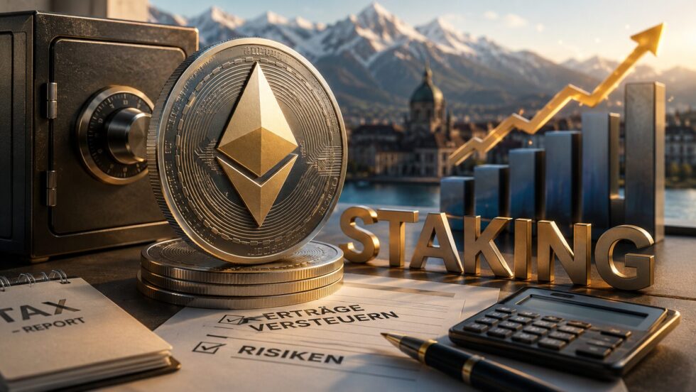 Ethereum Staking Schweiz: Wie Staking-Ertr&auml;ge 2026 besteuert werden, welche Pflichten Anleger haben und welche Risiken bei ETH-Staking real bestehen. Klar erkl&auml;rt mit Zahlen.