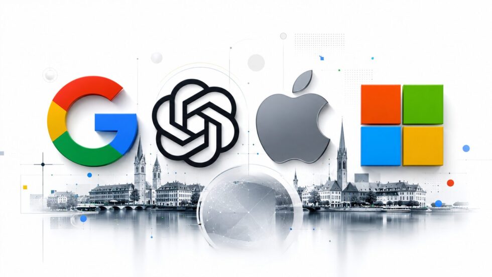 Tech-Giganten in Zürich 2026 verändern den Schweizer Forschungsmarkt: Google, OpenAI, Apple und Microsoft Research bauen Teams, KI-Labore und Entwicklungszentren massiv aus.
