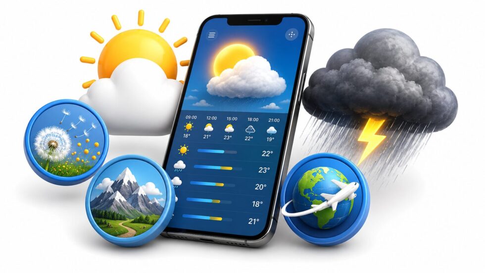 Wetter-Apps Schweiz 2026 im Vergleich: Welche App bei Gewitter, Pollen, Bergtouren und Reisen am präzisesten ist. MeteoSwiss, SRF Meteo, Windy und mehr im Check.