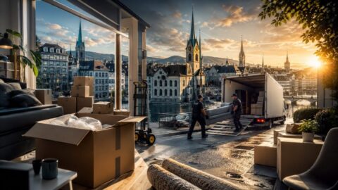 Umzug Zürich 2026: Kosten von CHF 490 bis CHF 4'800, Preise nach Wohnungsgrösse, Stockwerk, Möbellift, Endreinigung und Spartipps für den Umzug in Zürich.
