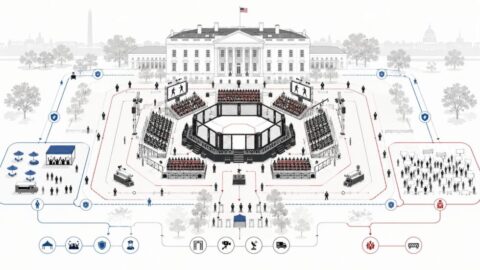 Trump Geburtstag Käfigkampf vor dem Weissen Haus: Donald Trump wird 80, UFC baut ein Oktagon, Proteste formieren sich. Was geplant ist, was Kritik auslöst und wie Steinmeier gratuliert. Vor G7 heute.